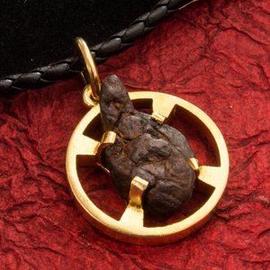 Meteorite Pendant Vintage holiday gift Silver 925